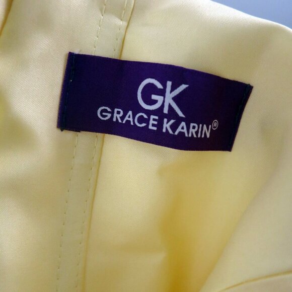 GRACE KARIN A Line Bridesmaid Dresses Long Prom Gown Size 8 Yellow - Picture 10 of 12